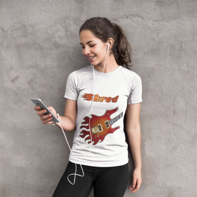 Shred Flame Guitar Unisex smaller design for smaller framed people below XL Thumbnail